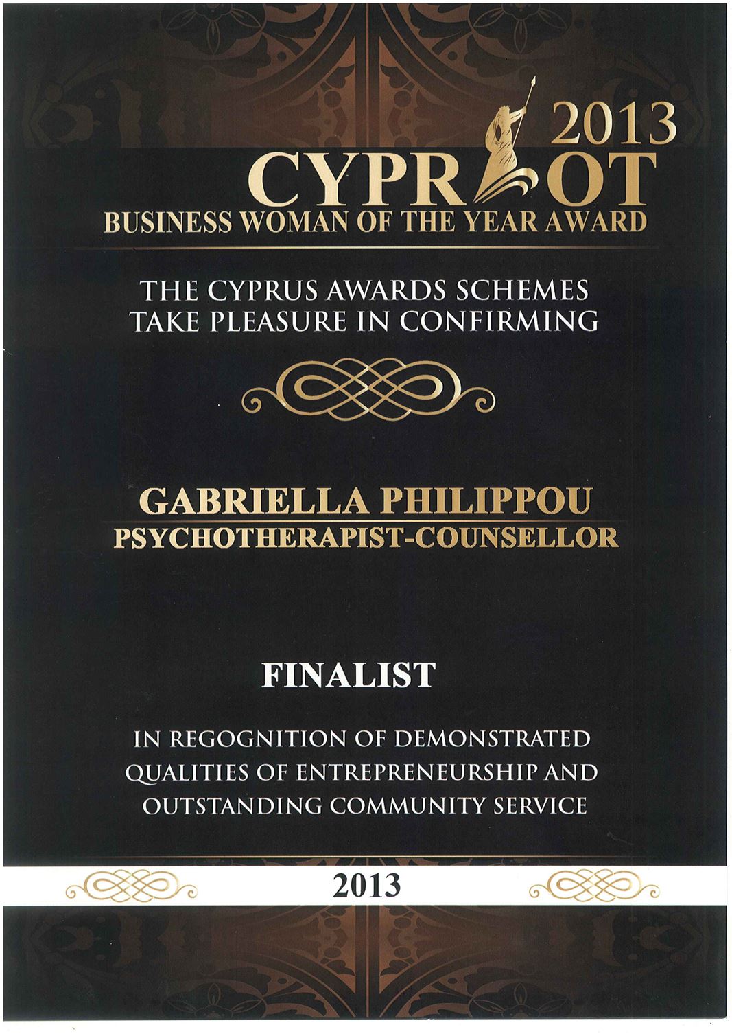 Συστάσεις 23 2013 - Cypriot Woman of the Year