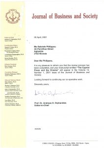 Συστάσεις 60 2001 - Journal of Business & Socialty